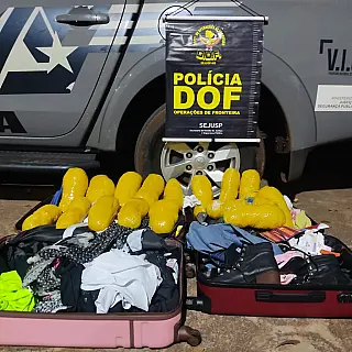 DOF apreende droga em ônibus e van