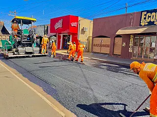 Recapeamento avança no centro de Aparecida do Taboad