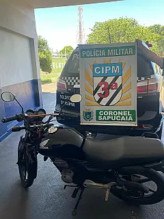 Motocicleta com queixa de furto é apreendida em Coronel Sapucaia
