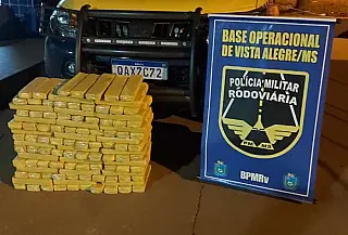 Casal é preso transportando mais de 100 quilos de maconha na MS-164
