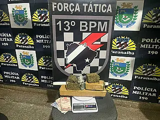 Homem tenta fugir da PM, mas é preso com droga e dinheiro em Paranaíba