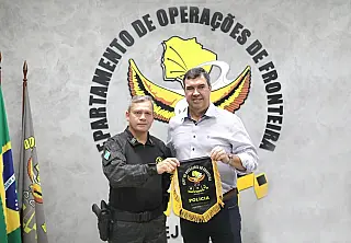 DOF recebe visita do governador Eduardo Riedel durante agenda em Dourados
