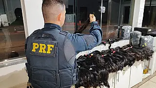 PRF apreende 59 kg de cabelos humanos durante fiscalização em rodovia de MS