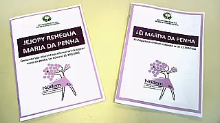 Indígenas da Aldeia Água Azul recebem cartilha com informações da Lei Maria da Penha nesta sexta, 21