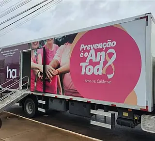 A Carreta do Amor, do Hospital de Amor, já está em atendimento no município de Ivinhema.