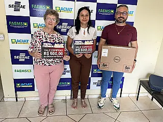 ACIAT e parceiros entregam prêmios da promoção '4 Amores' em Aparecida do Taboado