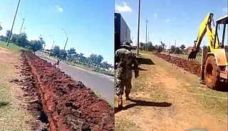 Valas são feitas pelo Paraguai impedindo acesso nas cidades de fronteira