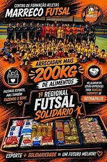 Futsal Solidário arrecada mais de 200 quilos de alimentos e reforça compromisso social