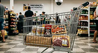 Jovem é preso tentando furtar carne, cerveja e chocolates em supermercado de Caarapó
