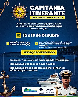 Marinha inicia atendimento para regularização de embarcações em Aparecida do Taboado