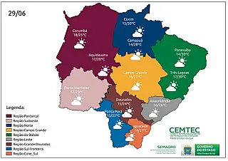 Quarta-feira continua com tempo estável, sem previsão de chuva no Estado