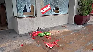 Batayporã - Criminosos usam melancia para quebrarem vitrine de loja e furtarem produtos