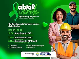 Unidades de saúde de Selvíria promovem programação especial do Abril Verde