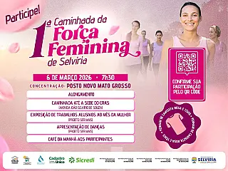 Selvíria promove 1ª Caminhada da Força Feminina nesta sexta-feira