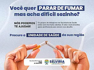 Selvíria abre inscrições para grupos de apoio contra o tabagismo
