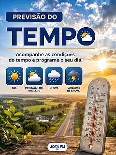 Final de semana terá chuva no sábado e queda de temperatura  domingo na região