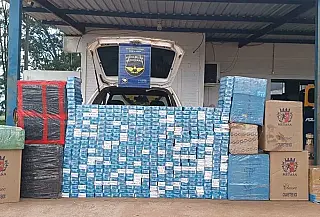 Veículo com placas de Jateí é apreendido com carga de contrabando avaliada em mais de R$ 86 mil