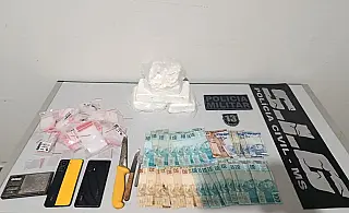 Operação conjunta prende casal com mais de 3 kg de cocaína em Aparecida do Taboado