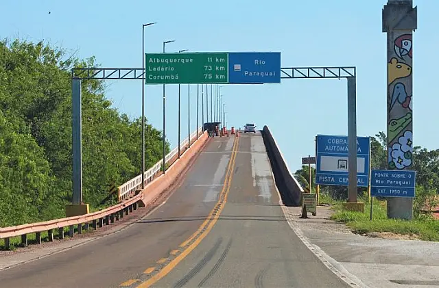 Ponte do Rio Paraguai ficará fechada por 19 horas na BR-262 em Corumbá