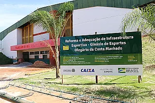 Ginásio de Esportes Olegário da Costa Machado deve ser entregue até maio