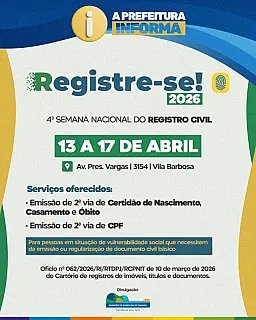 Mutirão garante emissão gratuita de documentos em abril