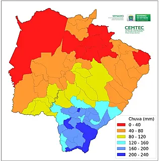 Chuvas ficaram acima da média histórica no MS
