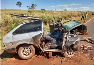 Agricultor de 36 anos morre e 5 ficam feridos em colisão na BR-163