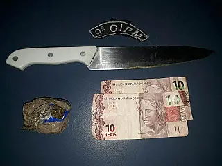 Suspeito de tráfico de drogas é preso pela PM na área central