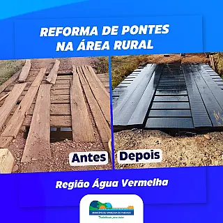 Secretaria de Obras intensifica reformas de pontes e manutenção de estradas rurais