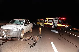 Em Nova Alvorada do Sul, ciclista morre após ser atropelado na BR- 163