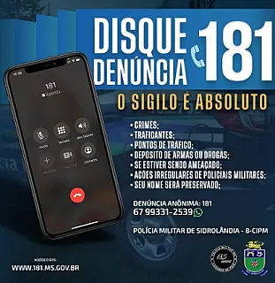 Polícia Militar lança canal de denúncia anônima
