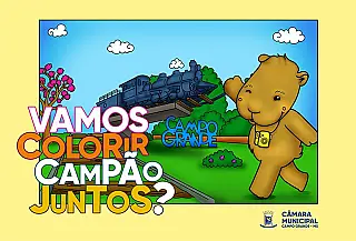 Câmara lança livro de colorir, com capivara em pontos turísticos