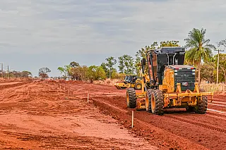 Obras de pavimentação da MS-444 avançam em Selvíria com investimento de R$ 39,3 milhões
