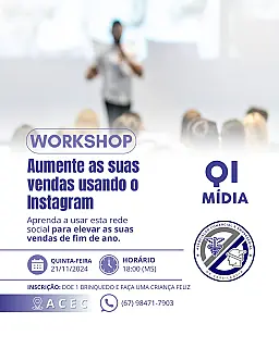 Workshop ensina comerciantes de Cassilândia a vender mais usando o Instagram e promove ação