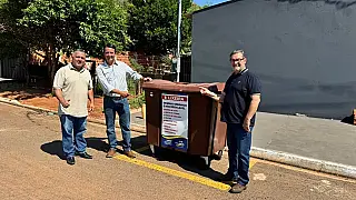 Cassilândia testa novo sistema de coleta de lixo com contêineres no Jardim Campo Grande