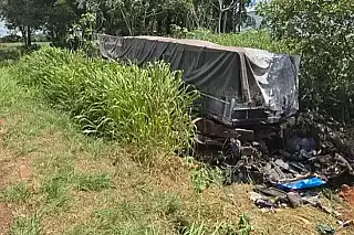 Morto esmagado pela própria carreta levava 3,7 toneladas de maconha