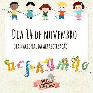 Dia Nacional da Alfabetização é comemorado neste dia 14 de novembro