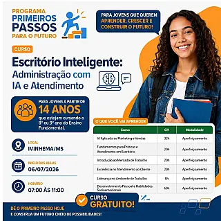 SENAI abre inscrições para curso gratuito de Administração com I.A em Ivinhema