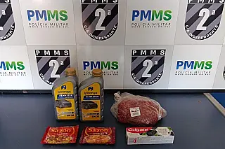 Casal é preso suspeito de furtar mais de R$ 200 em produtos de supermercado