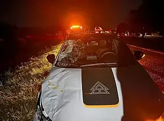 Idoso é atropelado por carro enquanto atravessava a BR-163 e morre