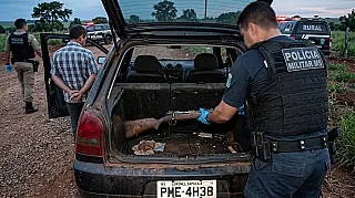 Espingarda sem identificação é apreendida durante abordagem a carro