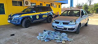 PRF apreende 37 kg de drogas em Água Clara; carga seria levada para Selvíria