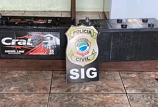 Suspeito de furtar baterias de caminhões é preso e polícia recupera material