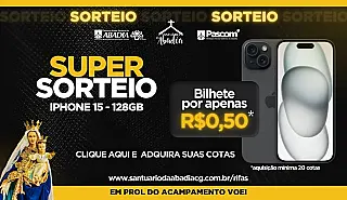 Santuário de Nossa Senhora da Abadia faz rifa de iPhone por R$ 0,50. Confira!