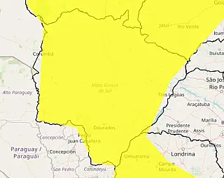Inmet emite alerta amarelo para chuvas intensas em todo estado