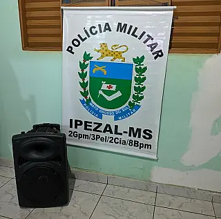 Polícia Militar apreende equipamento sonoro após perturbação do sossego em Angélica
