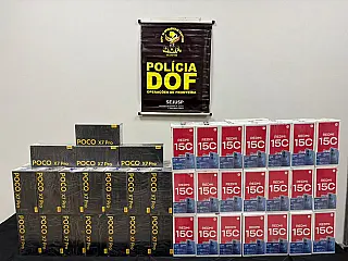 DOF apreende 106 celulares em carreta durante bloqueio na MS-040