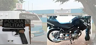 irmãos de 15 e 17 anos são apreendidos com moto roubada e arma de fogo artesanal