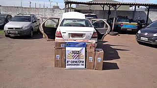 PM apreendeu 4 mil maços de cigarros após perseguição a veículo