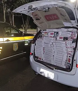 PRF apreende 18,5 mil maços de cigarros contrabandeados em Nova Alvorada do Sul